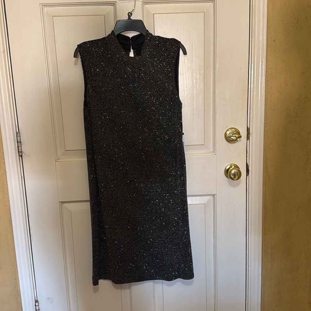 NWT Onyx Nite shift dress black and silver size 16 - great for New Years!